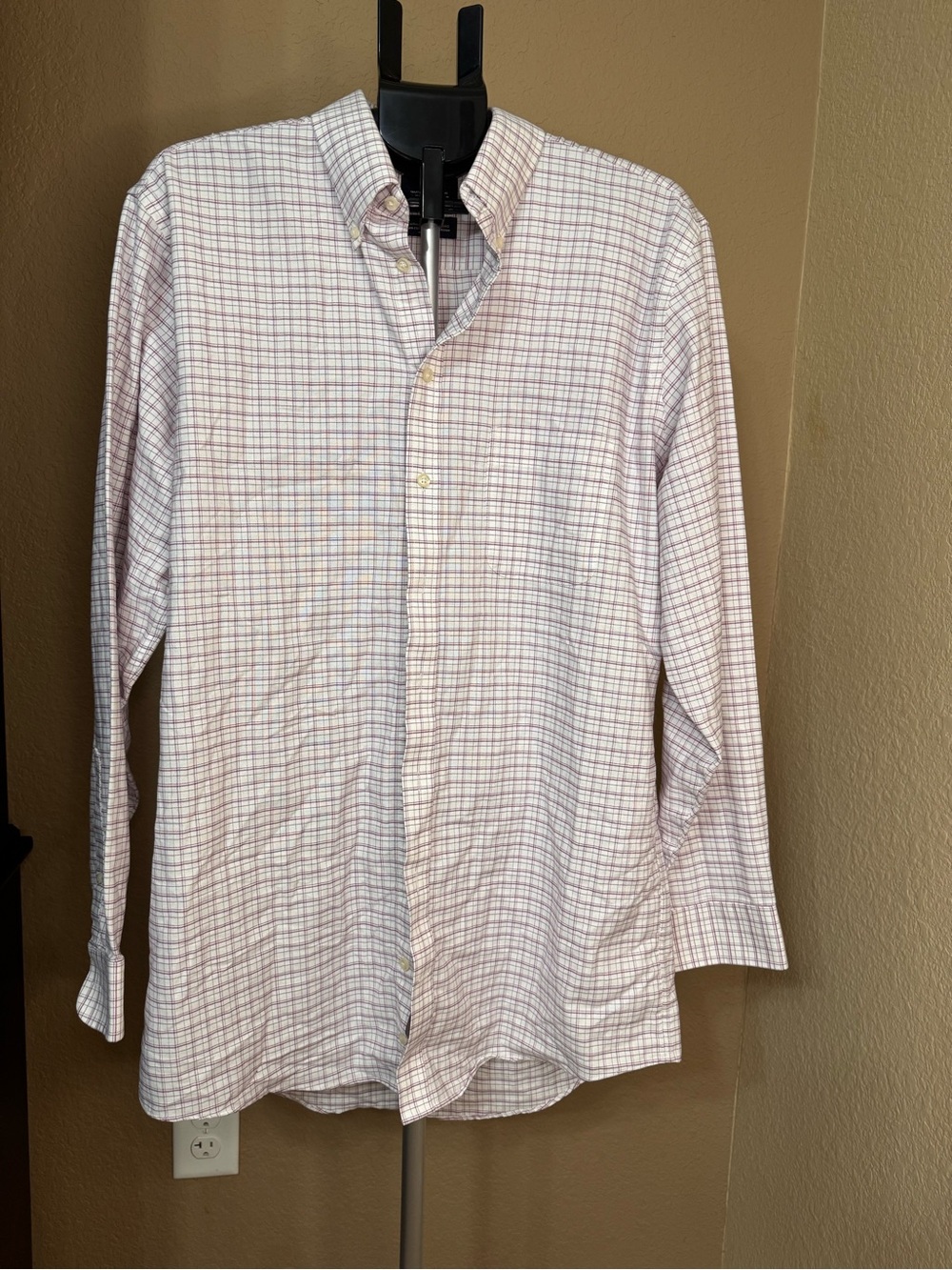 Stafford Men's Plaid Button-Down Shirt 16.5 XLT